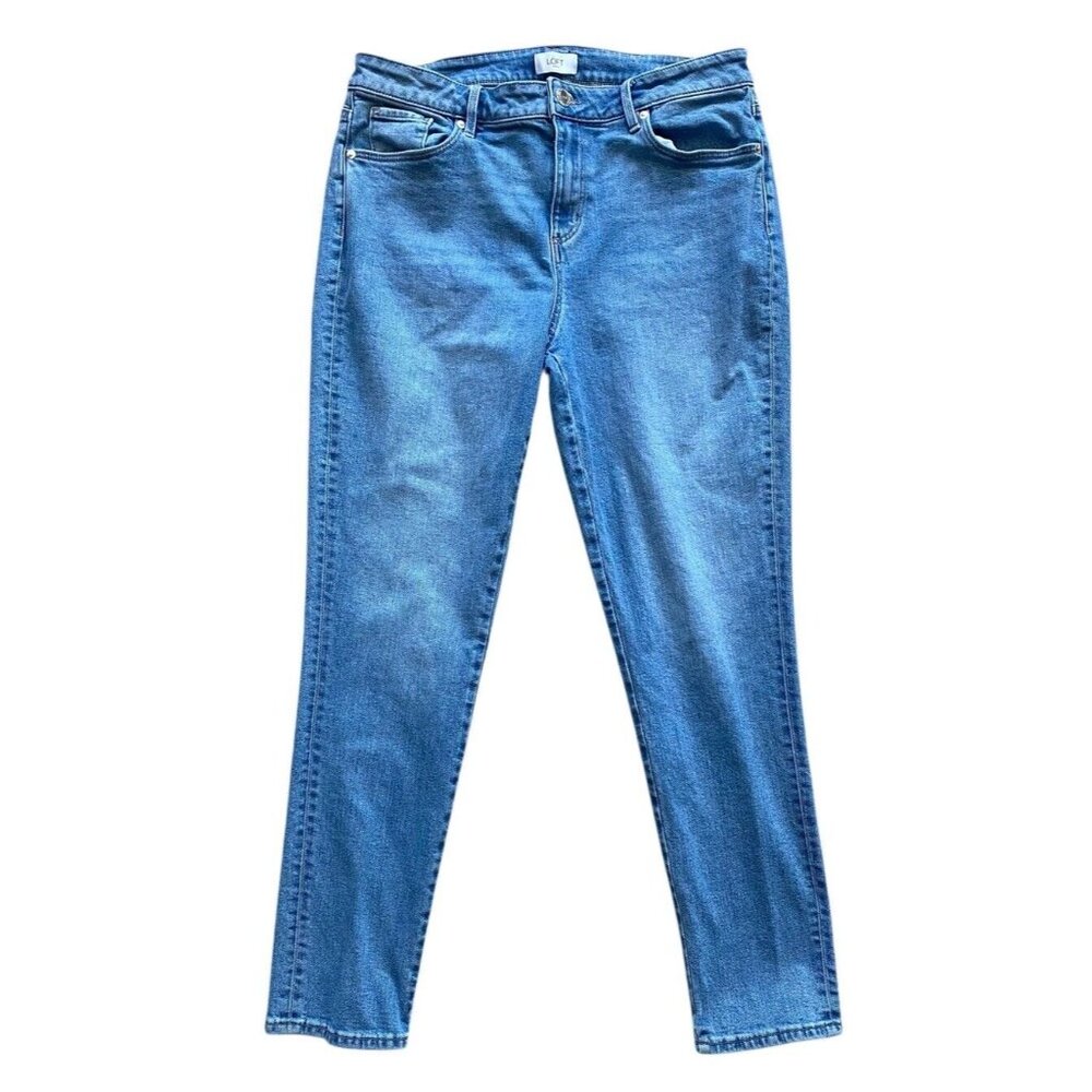 LOFT‎ Womens Curvy Skinny Medium Wash Denim Jeans Size 30 US 10 Casual Wear